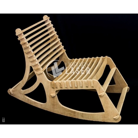 Rocking Chair Design Case For Laser Cutting