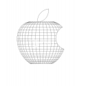 Engraved logo apple Design
