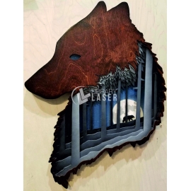 Cuadro lobo Diseño