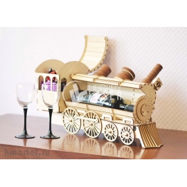 Locomotive wine holder design