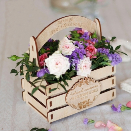 Flower basket Design case for laser cutting