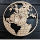 World map clock design