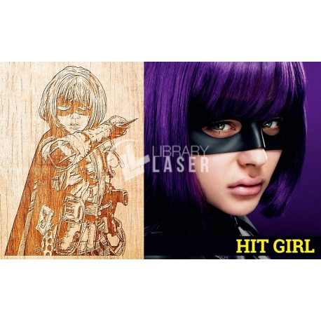 Grabado Hit Girl diseño