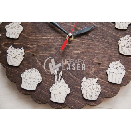 Reloj cupcakes diseño