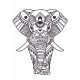 Elefante mandala diseño