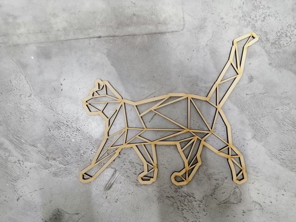 Que pasa Múltiple Tropical ▷ Figura gato para corte láser