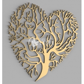Tree heart design