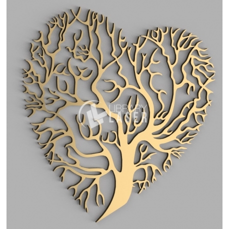 Corazón árbol diseño