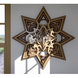 Estrella de madera diseño