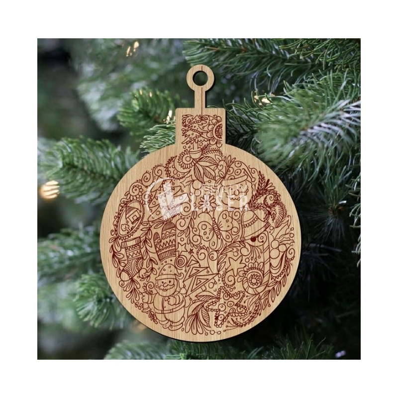Christmas sphere for laser cutting