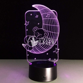 Moon lamp and teddy bear design