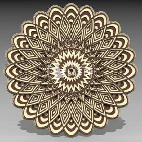 Carved mandala design