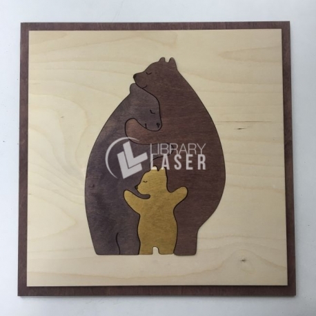 Bear family for Laser Cutting