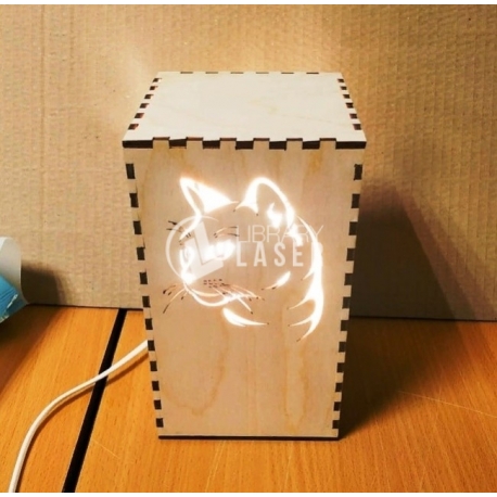 Cat lamp for Laser Cutting