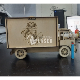 Caja de regalo en forma de camion para Corte Laser