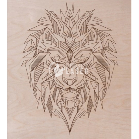 Lion engraving for Laser Cutting