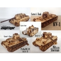 Pack 5 war tanks for Laser Cutting