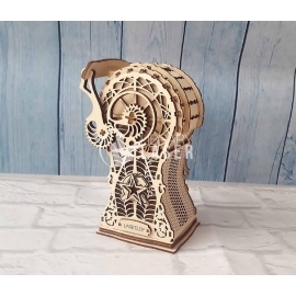 Decorative piggy bank for Laser Cutting