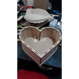 Caja corazón para Corte Laser