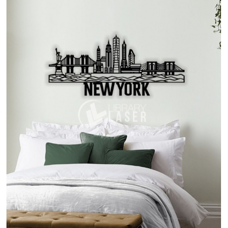 New York painting for Laser Cutting