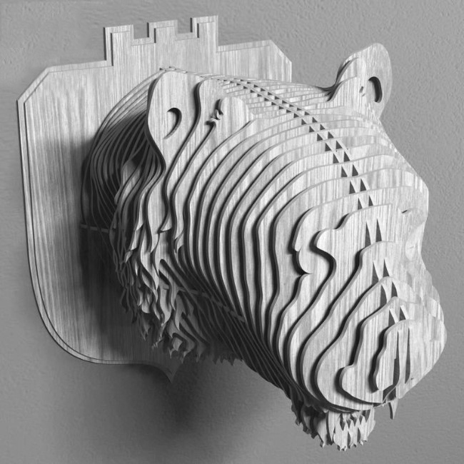 ▷ 3d tiger for laser cutting