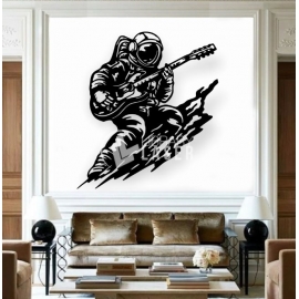 Astronaut playing a guitar painting