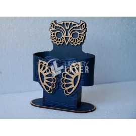 Owl-shaped pencil holder design