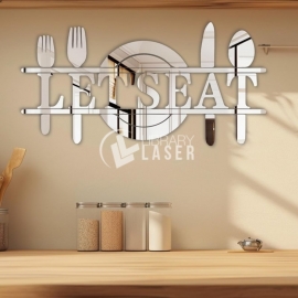 Letrero Decorativo Let's Eat en Acrílico