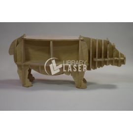 Furniture design in the shape of a hippopotamus