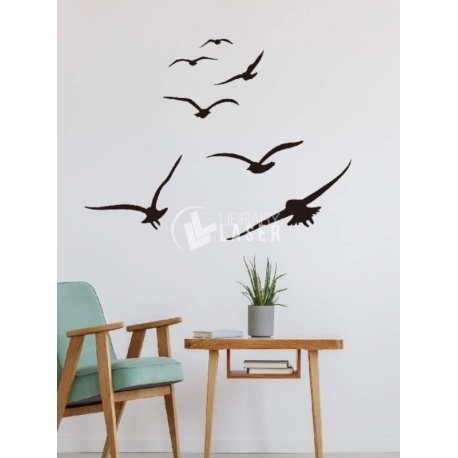 Adhesivo de Pared Estampado de Gaviota