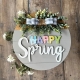 Spring Summer Classic Round Wood Door Hanging Decoration