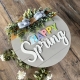 Spring Summer Classic Round Wood Door Hanging Decoration