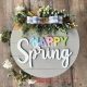 Spring Summer Classic Round Wood Door Hanging Decoration