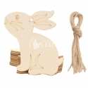 Easter Bunny Festival Wood Ornament