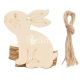 Easter Bunny Festival Wood Ornament