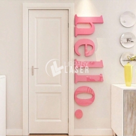 Hello 3d Acrylic Wall Decor