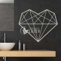 Geometric Heart Living Room Decor Wall Sign Wall Art
