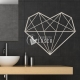 Geometric Heart Living Room Decor Wall Sign Wall Art