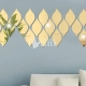 Adhesivos de Pared Espejo Acrílico Diseño Hojas Ovaladas Vintage