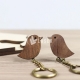 Llavero de Pájaro de Madera