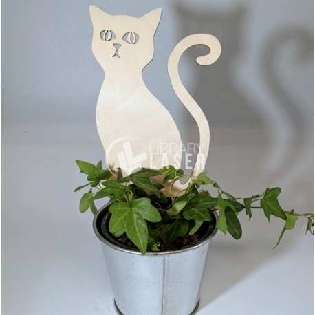 Decoración Planta Temática Gato Enrejado Forma Gato