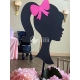 Wooden Head Stand Barbie Silhouette Showcase Hair Bows