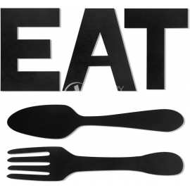 Eat Sign Fork And Spoon Wall Decor