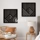 Arte de Madera Geométrico Decoración Pared