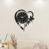Reloj de Pared Acrílico con Forma de Corazón