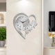 Reloj de Pared Acrílico con Forma de Corazón