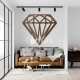 Wooden Geometric Diamond Wall Decor