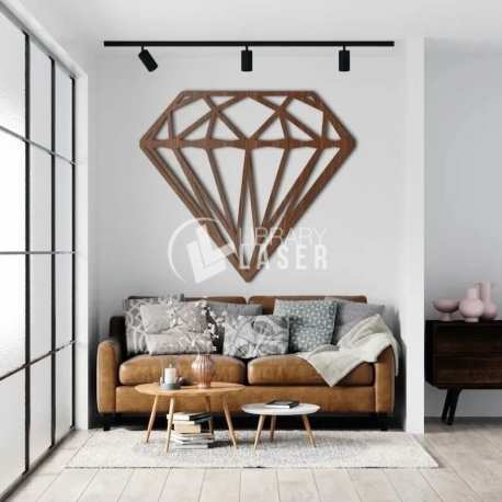 Wooden Geometric Diamond Wall Decor
