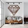 Decoración de Pared Diamante Geométrico de Madera
