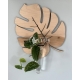 Bohemian Leaf Shaped Wall Planter Wooden Wall Mounted Plant Rack For Propagation